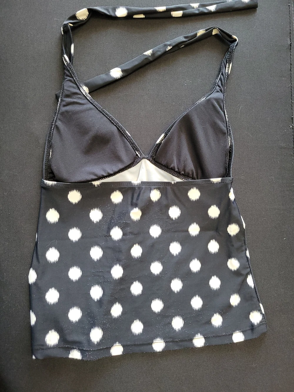 Target Black and White Polka Dot Halter Tankini Top - Picture 5 of 5